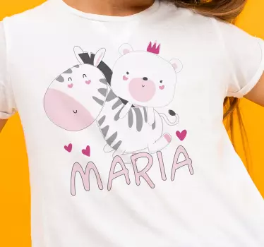 T-shirt crianças amigos animais fofos - TenStickers