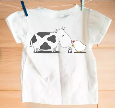 T-shirt crianças animais de fazenda fofo juntos - TenStickers