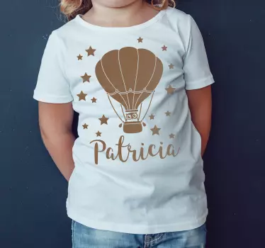 T-shirt crianças aventura de balão de ar quente - TenStickers