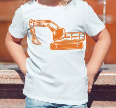 T-shirt crianças camiseta divertida de escavadora - TenStickers