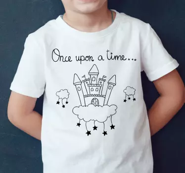 T-shirt crianças castelo de conto de fadas - TenStickers