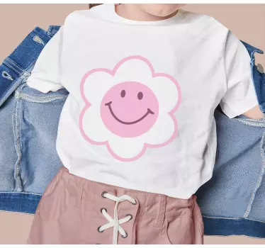 T-shirt crianças charme flor sorridente - TenStickers