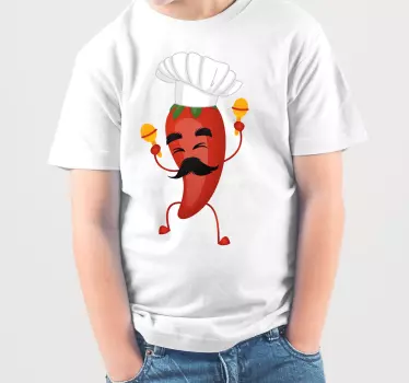 T-shirt crianças chef feliz pimentinha - TenStickers