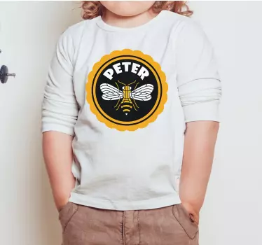 T-shirt crianças com personalização de abelha - TenStickers
