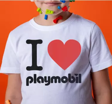 T-shirt crianças estilo playmobil amor - TenStickers