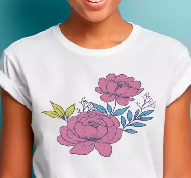 T-shirt crianças flores encantadas - TenStickers