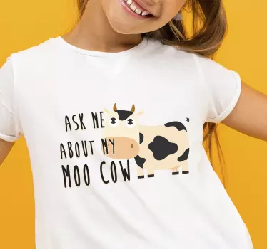 T-shirt crianças humor de vaca fofo - TenStickers