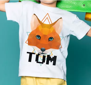 T-shirt crianças ilustração de personagem de raposa - TenStickers