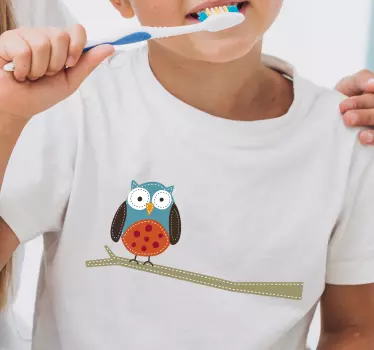 T-shirt crianças personagem de coruja fofo - TenStickers