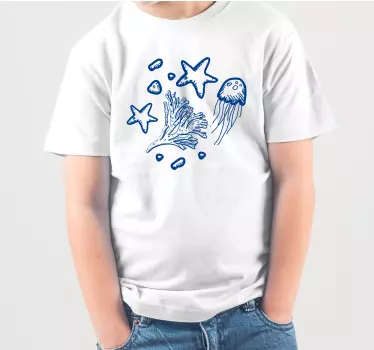 T-shirt crianças tema aventura no oceano - TenStickers