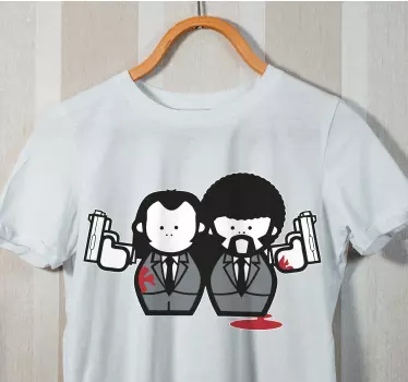 t-shirt de cartoon pulp fiction - TenStickers