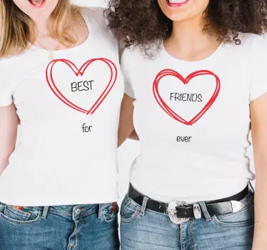 T-shirt de casais amigos para sempre - TenStickers