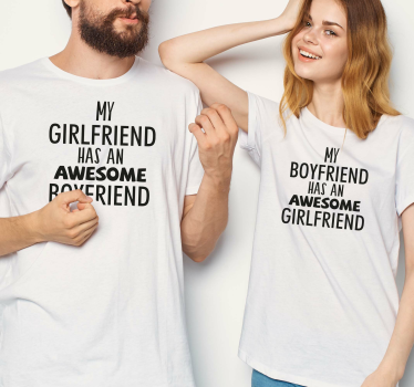 T-shirt de casais namorado e namorada incríveis - TenStickers