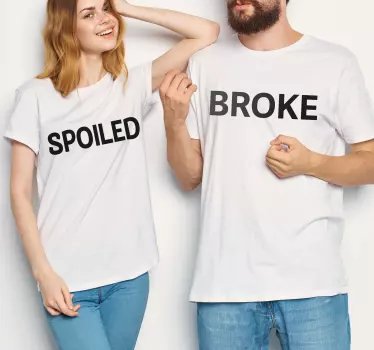 T-shirt de casais com frases combinando - TenStickers