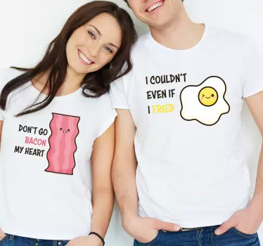 T-shirt de casais com trocadilhos de comida fofos - TenStickers