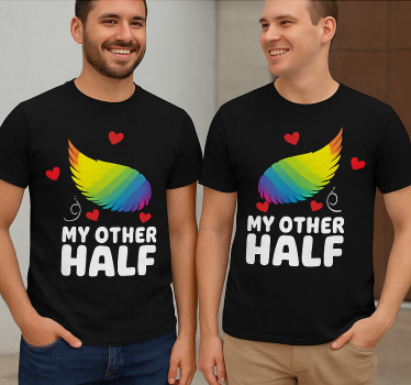 T-shirt de casais lgbt minha outra metade - TenStickers