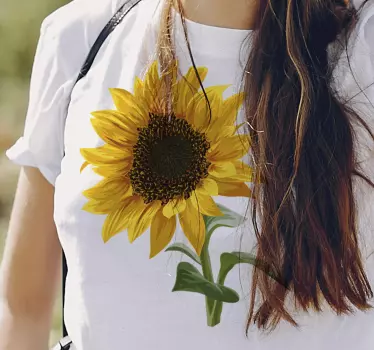 T-shirt de flores Girassol - TenStickers
