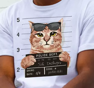 T-shirt de gato legal - TenStickers