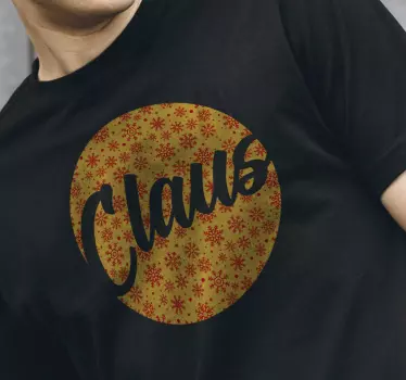 T-shirt de natal personalizável com flocos de neve - TenStickers