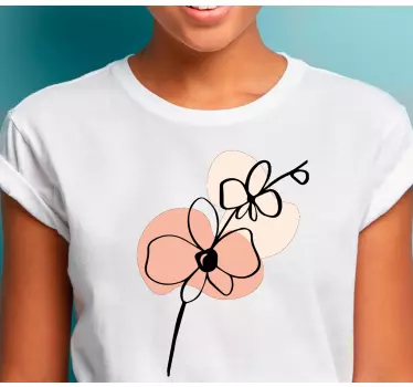 T-shirt de produtode arte abstrata de orquídeas - TenStickers
