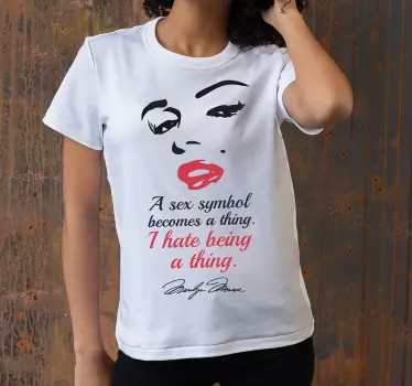 T-shirt declaração de lábios marcantes - TenStickers