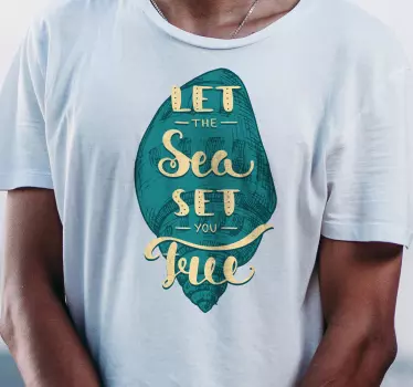 T-shirt deixe o mar te libertar - TenStickers