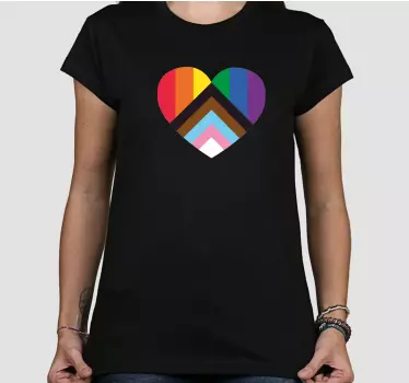 T-shirt design de coração colorido - TenStickers
