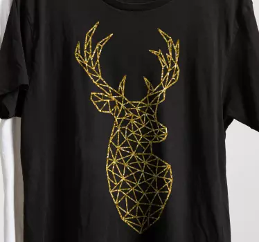 T-shirt design geométrico de chifres - TenStickers