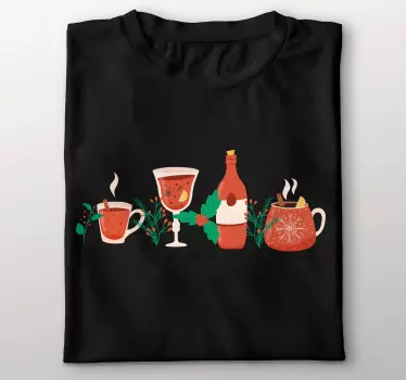 T-shirt dia da mãe bebidas quentes e confortáveis - TenStickers