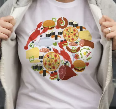 T-shirt diversão para amantes da comida - TenStickers