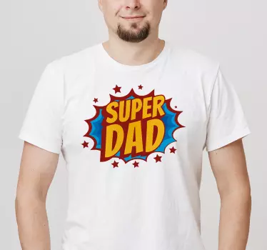 t-shirt do dia dos pais em quadrinhos com super paizinho - TenStickers