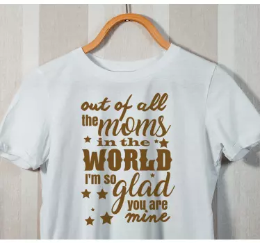 t-shirt dourada para o dia das mães - TenStickers