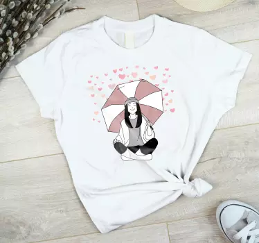 T-shirt estampa de coração encantador - TenStickers