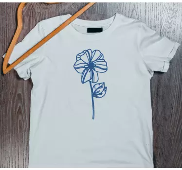 T-shirt estampa floral elegante - TenStickers