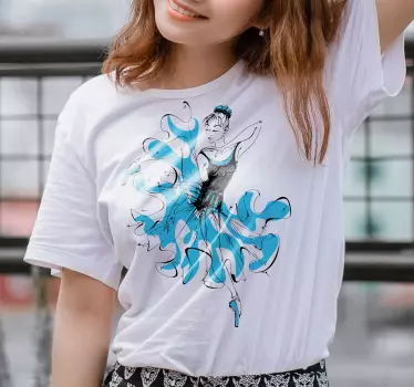 T-shirt estilo artístico de bailarina - TenStickers