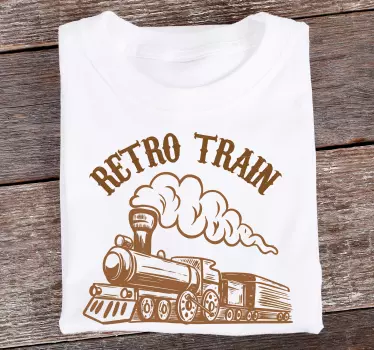 T-shirt estilo locomotiva a vapor retrô - TenStickers