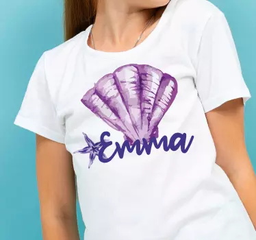 T-shirt estrela e concha personalizada - TenStickers