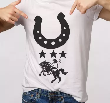 T-shirt ferradura e cavaleiro - TenStickers