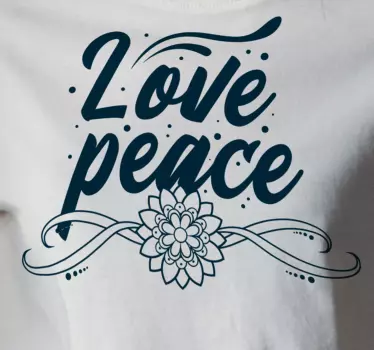 T-shirt floral do canto de paisley - TenStickers
