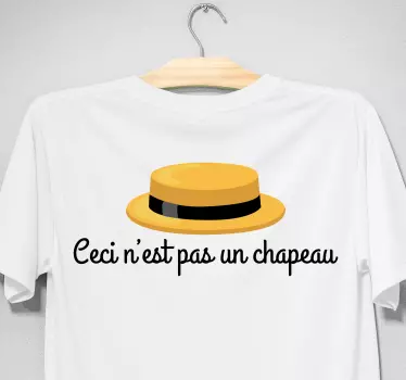 T-shirt frase do chapéu amarelo - TenStickers
