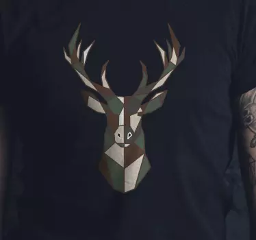 t-shirt geométrica de veado - TenStickers
