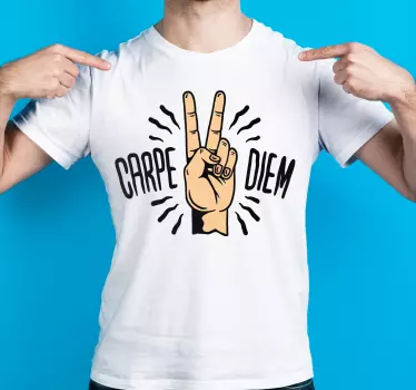 T-shirt gesto de mão carpe diem - TenStickers