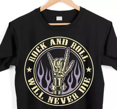 T-shirt gesto de mão do rock - TenStickers