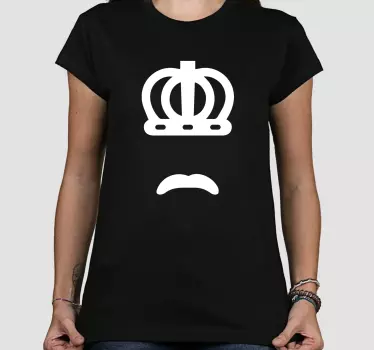 T-shirt gráfico de coroa e bigode - TenStickers