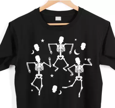 T-shirt halloween dança do esqueleto - TenStickers
