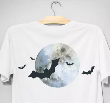 T-shirt halloween morcego e lua - TenStickers