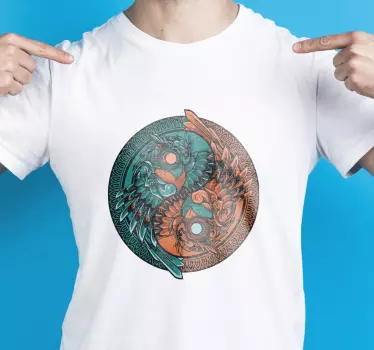 T-shirt harmonia de pássaros coloridos - TenStickers
