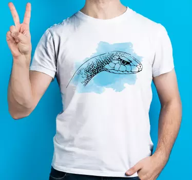 T-shirt ilustração de cabeça de cobra - TenStickers