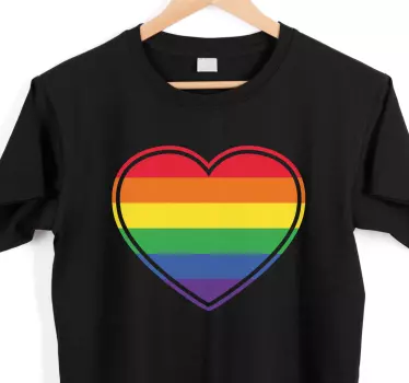 T-shirt ilustração de coração vibrante - TenStickers