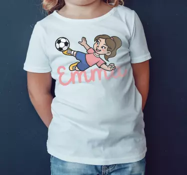 T-shirt infantil de jogador de futebol feminino - TenStickers